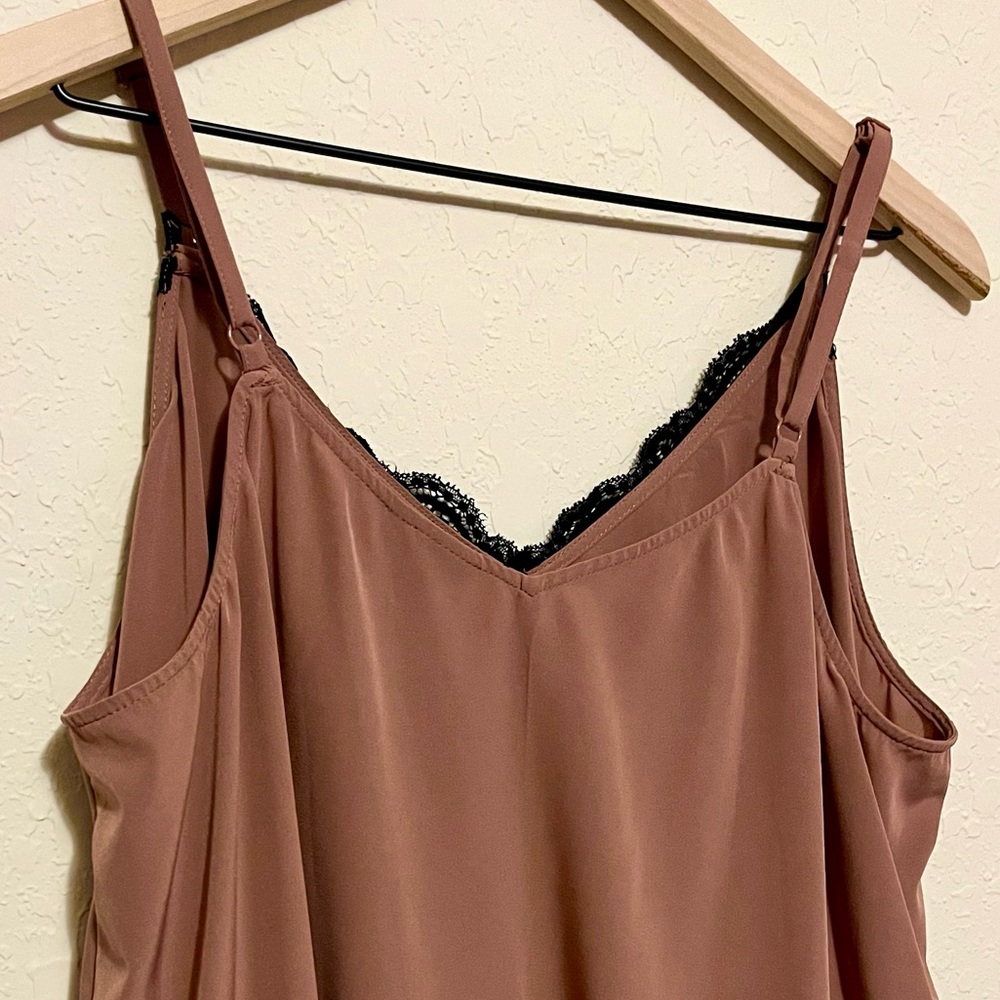 Gu Torrid Mauve & Black Chablis Button Down Lace … - image 5